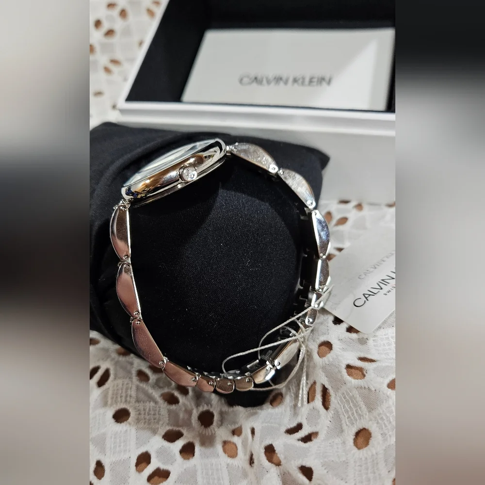 NWT Calvin Klein K9U23146 Stainless Steel Silver Dial Swiss Quartz Women's Watch - Picture 6 of 11